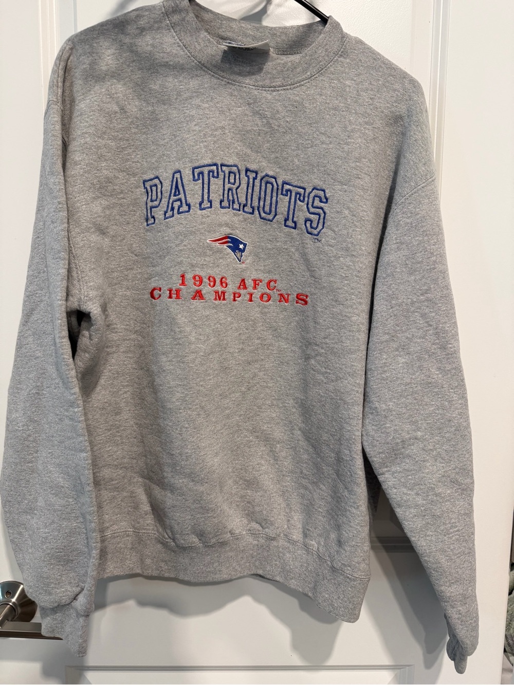 Vintage 1996 New England Patriots AFC Champions Lee Sport USA Crewneck M